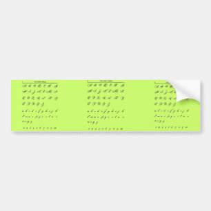 Cursive Letters Bumper Sticker