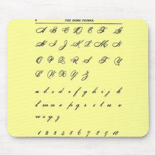 Cursive Letters Mouse Mat