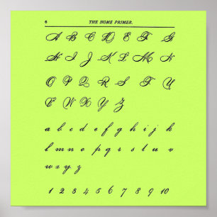 Cursive Letters Poster