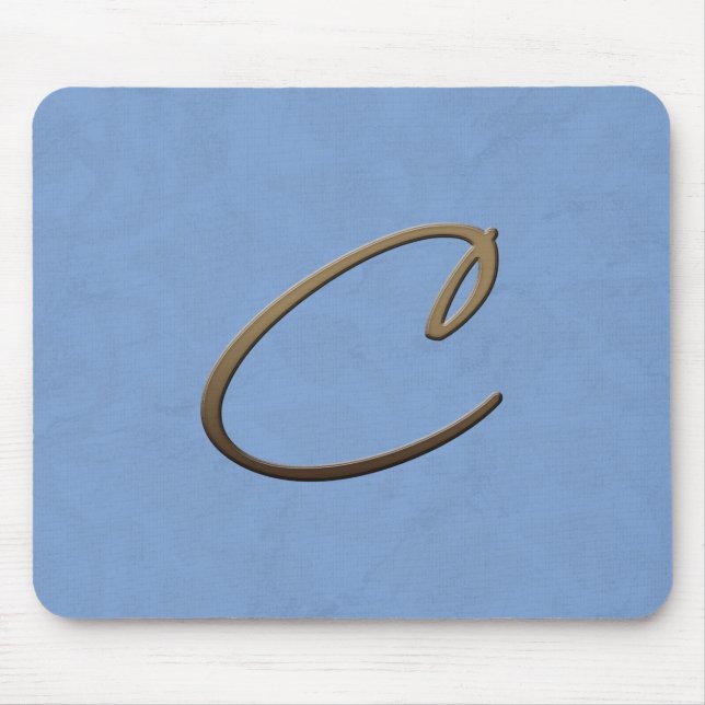 cursive monogram - C Mouse Mat (Front)