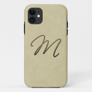 cursive monogram - M iPhone 11 Case