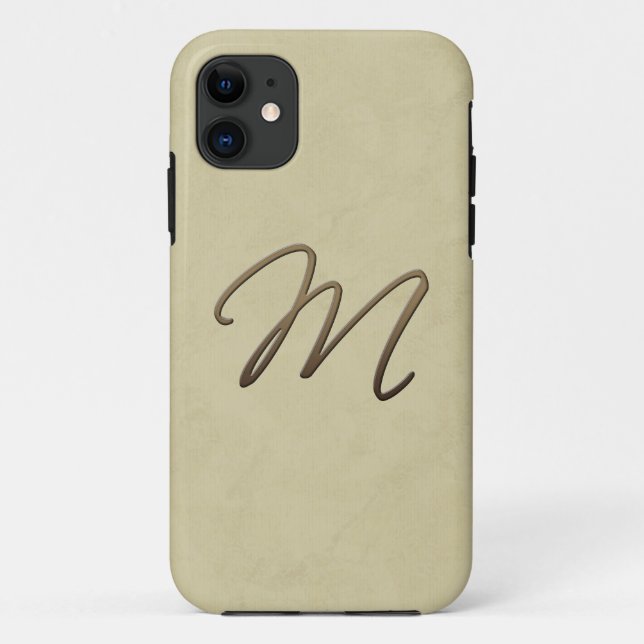 cursive monogram - M Case-Mate iPhone Case (Back)