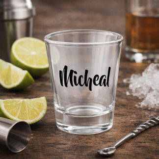 Cursive Name Design Shot Glass