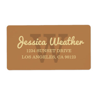 Cursive Name   Monogrammed Return Address