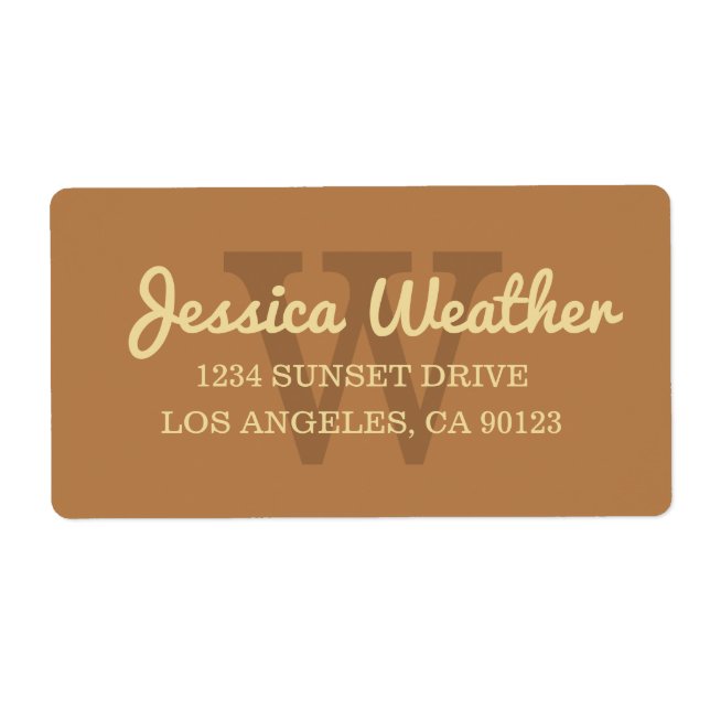 Cursive Name | Monogrammed Return Address (Front)