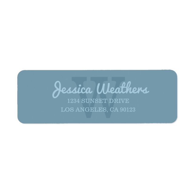 Cursive Name | Monogrammed Return Address (Front)