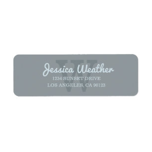 Cursive Name   Monogrammed Return Address