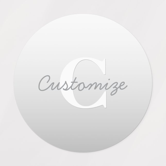 Cursive Name or other Text w/Monogram | Gradient  (Design 1)