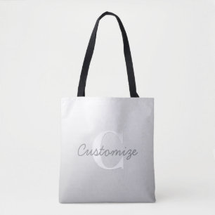 Cursive Name or other Text w/Monogram   Gradient  Tote Bag
