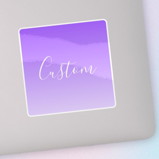 Cursive Script Name & Editable Light Purple Ombre  (Creator Uploaded)