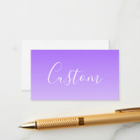 Cursive Script Name & Editable Light Purple Ombre