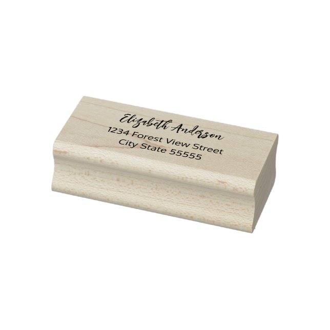 Cursive Script Scribble Font Name Return Address Rubber Stamp (Stamp)