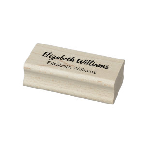 Cursive Signature and Printed Name Template Rubber Stamp