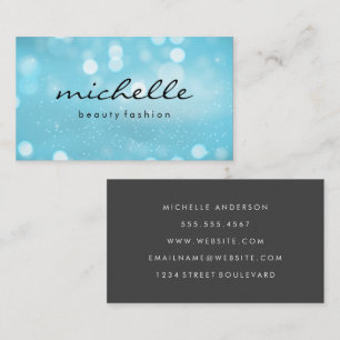 Cursive Text   Magical Background Business Card