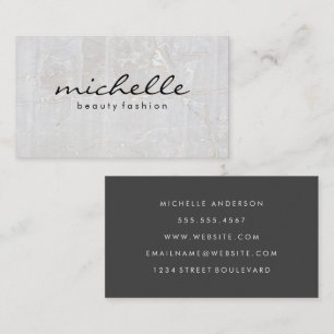 Cursive Texture Slate Rock Business Card