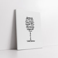 Cursive Wine Typography in black and white II