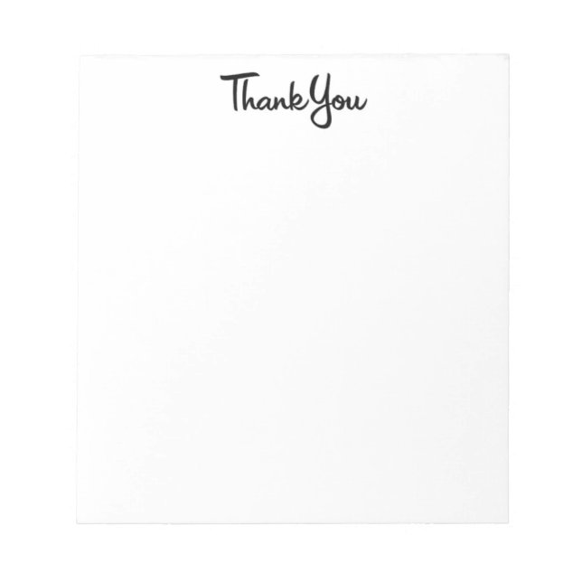 CURSIVE WRITING THANK YOU EXPRESSION NOTEPAD (Front)