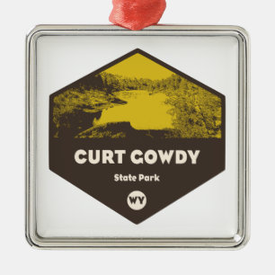 Curt Gowdy State Park Wyoming Metal Tree Decoration