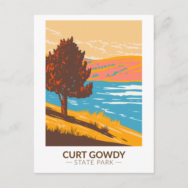 Curt Gowdy State Park Wyoming Vintage Postcard (Front)