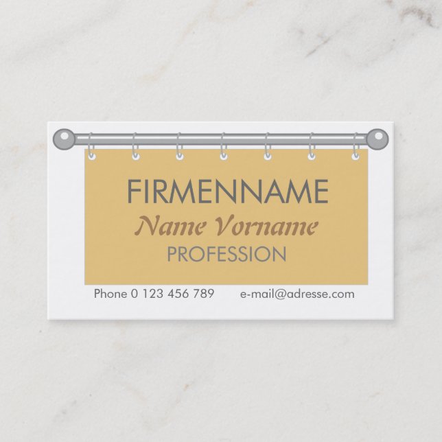 curtain business card (Front)