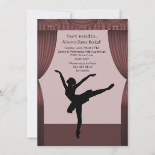 Curtain Call Dance Recital Invitation