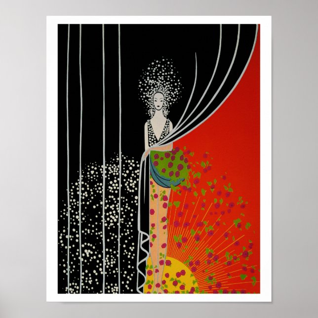 Curtain Fashion Plate CANVAS OPTION - Poster (Front)