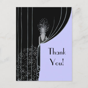 Curtain Fashion Plate ~ Postcard Nouveau Vintage