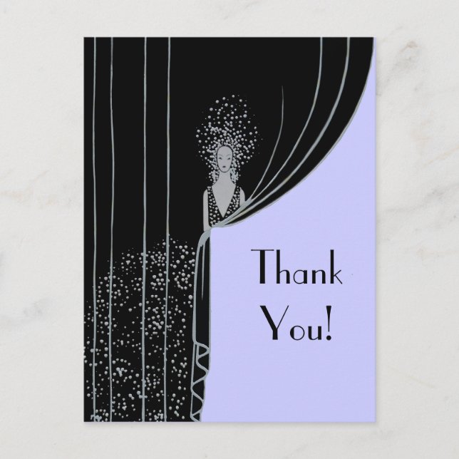 Curtain Fashion Plate ~ Postcard Nouveau Vintage (Front)