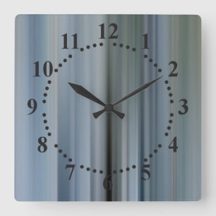 curtain is closing square wall clock