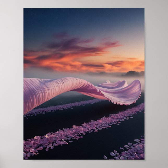 Curtain with petals poster (Front)