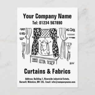 Curtains & Fabrics Haberdashery Postcard