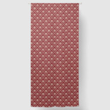 Curtains - Seamless Damask Red and Cream Fabric