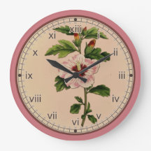 Curtis Botanical Wild Rose Wall Clock in 3 Styles