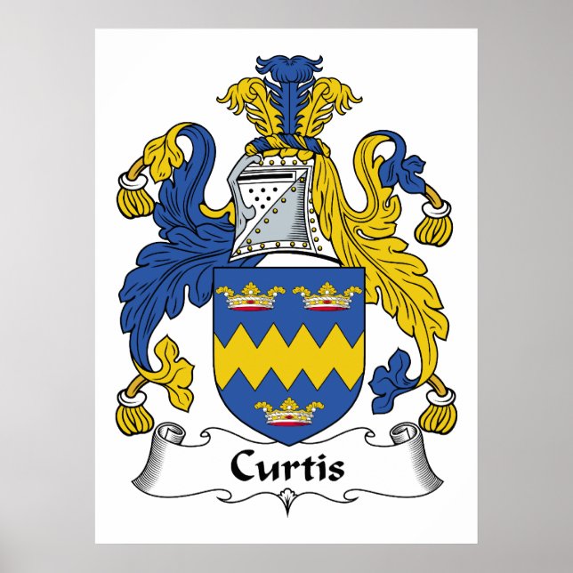 Curtis Family Crest Poster (Front)