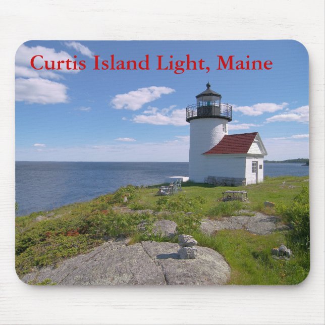 Curtis Island Light, Maine Mousepad (Front)