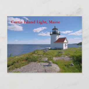 Curtis Island Light, Maine Postcard