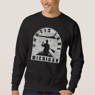 Curtis Lake Canoeing Michigan Sweatshirt