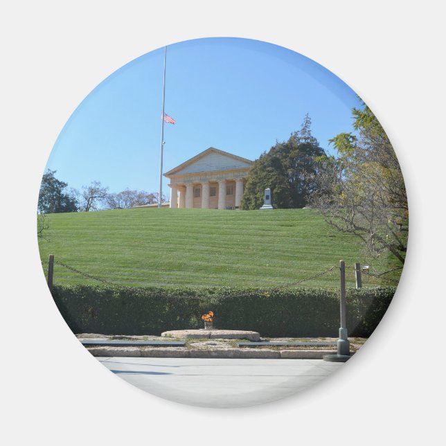 Curtis-Lee Mansion & JFK Flame Magnet (Front)