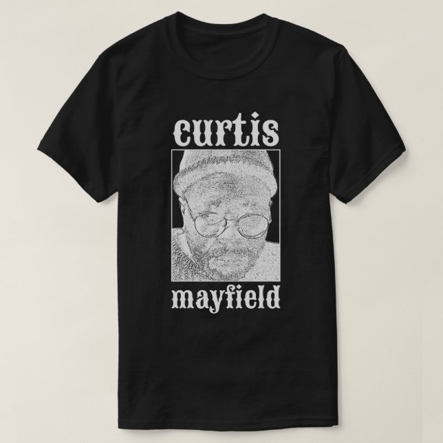 Curtis Mayfield White T-Shirt (Design Front)