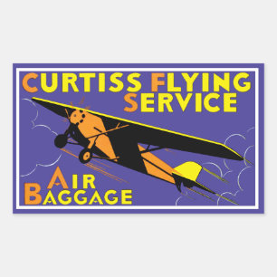 Curtiss Flying Service Rectangular Sticker
