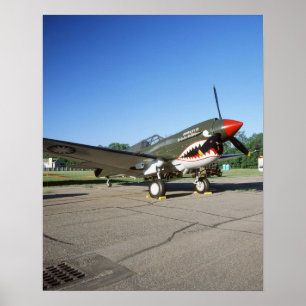 Curtiss P-40 Warhawk, at Minnesota CAF Air Show Poster