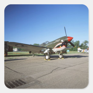 Curtiss P-40 Warhawk, at Minnesota CAF Air Show Square Sticker