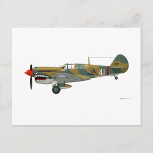 Curtiss P-40 Warhawk Postcard