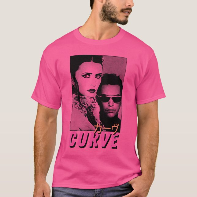 Curve  90S Retro Aesthetic Design T-Shirt (Front)