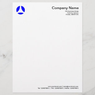 Curve Ball - Blue Customised Letterhead
