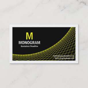 Curve II - Yellow on Black Business Card