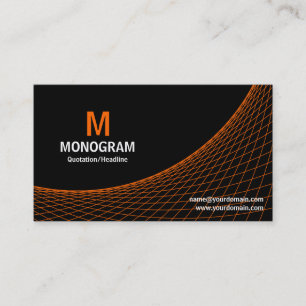 Curve - Orange on Black Business Card