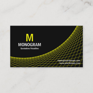 Curve - Yellow on Black Business Card