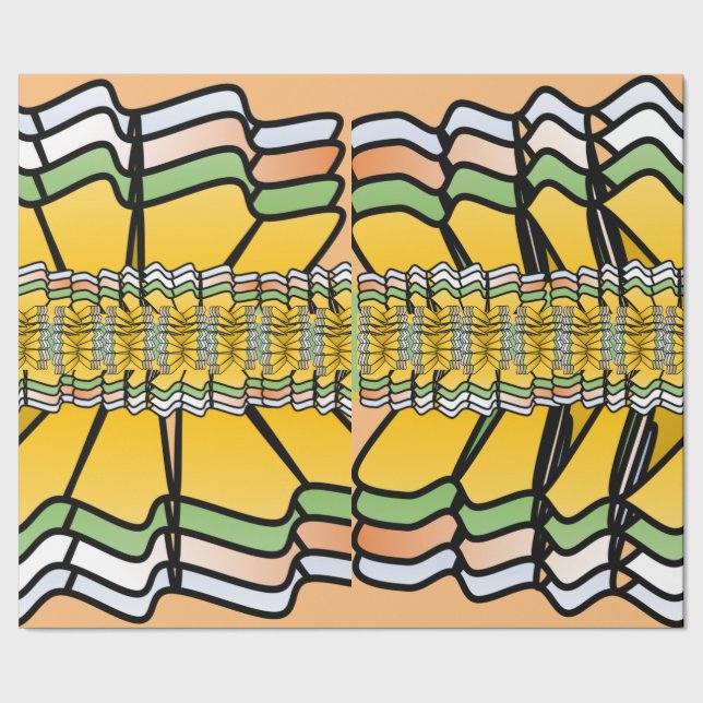 Curved Abstract Wrapping Paper (Seam)