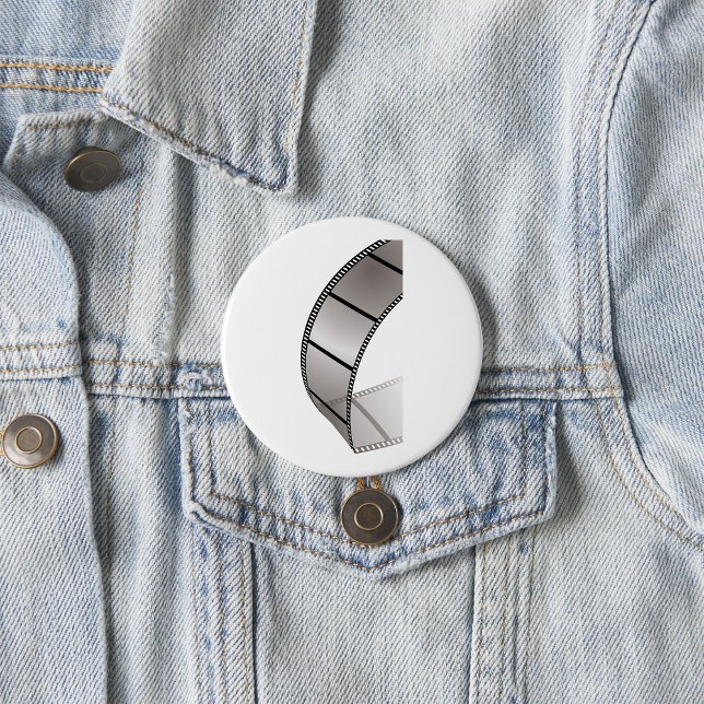 Curved Blank Film Strip 7.5 Cm Round Badge (Creator Uploaded)